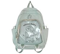 Itabag - Mochila transparente para mujer con bolsillo transparente, animes japoneses, mochila escolar para estudiantes, mochila escolar de cultura Otaku, verde