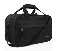 ITACA - Bolsa de Viaje Cabina 40X25X20 Mujer y Hombre, Plegable, Ligera e Impermeable. Bolsa Fin de Semana Mujer, Bolsa de Viaje Mano Compatible Ryanair, Negro