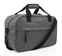 ITACA - Bolsa de Viaje Cabina 40X25X20 Mujer y Hombre, Plegable, Ligera e Impermeable. Bolsa Fin de Semana Mujer, Bolsa de Viaje Mano Compatible Ryanair, Gris