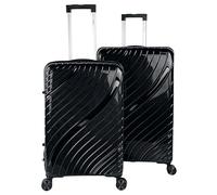 ITACA - Juego De Maletas De Viaje Rígidas Cabina Mediana Grande Ligeras con Ruedas 360º Conjunto Equipaje con TSA_TITUL Set Ideal para Viajeros Exigentes., Negro