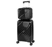 ITACA - Juego De Maletas De Viaje Rígidas Cabina Mediana Grande Ligeras con Ruedas 360º Conjunto Equipaje con TSA_TITUL Set Ideal para Viajeros Exigentes. con Neceser, Negro