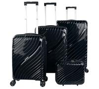 ITACA - Juego De Maletas De Viaje Rígidas Cabina Mediana Grande Ligeras con Ruedas 360º Conjunto Equipaje con Candado de Combinación TSA_TITUL Set Ideal para Viajeros Exigentes., Negro