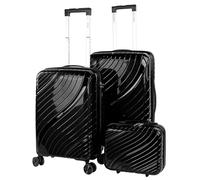 ITACA - Juego De Maletas De Viaje Rígidas Cabina Mediana Grande Ligeras con Ruedas 360º Conjunto Equipaje con TSA_TITUL Set Ideal para Viajeros Exigentes., Negro