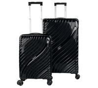 ITACA - Juego De Maletas De Viaje Rígidas Cabina Mediana Grande Ligeras con Ruedas 360º Conjunto Equipaje con TSA_TITUL Set Ideal para Viajeros Exigentes., Negro