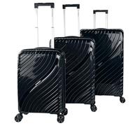ITACA - Juego De Maletas De Viaje Rígidas Set Maletas De Viaje Ligeras Pack Maletas Viaje. Conjunto Maletas De Viaje con Candado de Combinacion, Negro