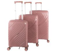 ITACA - Juego De Maletas De Viaje Rígidas Set Maletas De Viaje Ligeras Pack Maletas Viaje. Conjunto Maletas De Viaje con Candado de Combinacion, Rosa