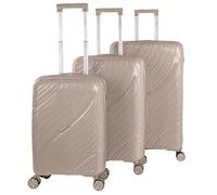 ITACA - Juego De Maletas De Viaje Rígidas Cabina Mediana Grande Ligeras con Ruedas 360º Conjunto Equipaje con TSA_TITUL Set Ideal para Viajeros Exigentes., Taupe