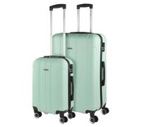 ITACA - Maletas de Viaje Rígidas ABS - Maleta de Viaje Cabina, Maleta Mediana y Maleta Grande - Asa Telescópica, 4 Ruedas Giratorias y Candado de Combinación, Menta, 55 cm + 73 cm