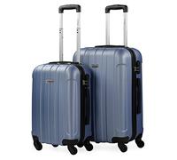 ITACA - Juego Maletas De Viaje rígidas Trolley con Candado de Combinación y 4 Doble Rueda 360° Set Maletas De Viaje Ligeras y Resistentes, Malva