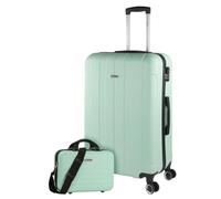 ITACA - Maletas de Viaje Rígidas ABS - Maleta de Viaje Cabina, Maleta Mediana y Maleta Grande - Asa Telescópica, 4 Ruedas Giratorias y Candado de Combinación, Menta, 73 cm + 35 cm