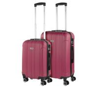 ITACA - Maletas de Viaje Rígidas ABS - Maleta de Viaje Cabina, Maleta Mediana y Maleta Grande - Asa Telescópica, 4 Ruedas Giratorias y Candado de Combinación, Fresa, 55 cm + 63 cm