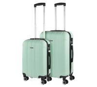 ITACA - Juego Maletas De Viaje rígidas Trolley con Candado de Combinación y 4 Doble Rueda 360° Set Maletas De Viaje Ligeras y Resistentes, Menta