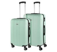 ITACA - Juego Maletas De Viaje rígidas Trolley con Candado de Combinación y 4 Doble Rueda 360° Set Maletas De Viaje Ligeras y Resistentes, Menta