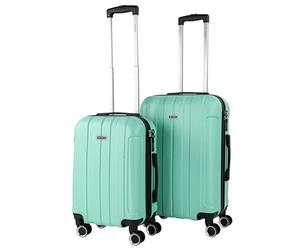 ITACA - Juego Maletas De Viaje rígidas Trolley con Candado de Combinación y 4 Doble Rueda 360° Set Maletas De Viaje Ligeras y Resistentes, Menta
