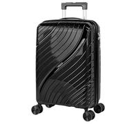 ITACA - Maleta Cabina 55x40x20 Rígida con Ruedas Tipo Trolley Ligera Apta para Avión y Ryanair - Equipaje de Mano para Viajes Cortos Candado de Combinación, Negro