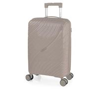 ITACA - Maleta Cabina 55x40x20 Rígida con Ruedas Tipo Trolley Ligera Apta para Avión y Ryanair - Equipaje de Mano para Viajes Cortos Candado de Combinación, Taupe