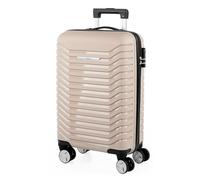 ITACA - Maleta Cabina 55x40x20 Rígida con Ruedas Tipo Trolley Ligera Apta para Avión y Ryanair - Equipaje de Mano para Viajes Cortos Candado de Combinación, Taupe