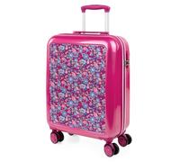 ITACA - Maleta Cabina Infantil con Ruedas Giratorias. Maleta Infantil de Viaje Ligera para Niños, Equipaje de Mano, Compatible Ryanair. Candado de Combinación Fucsia Bouquet