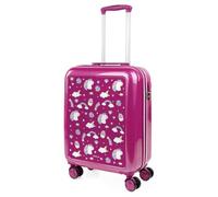 ITACA - Maleta Cabina Infantil con Ruedas Giratorias. Maleta Infantil de Viaje Ligera para Niños, Equipaje de Mano, Compatible Ryanair. Candado de Combinación, Fucsia