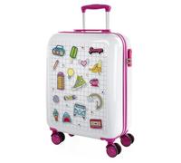 ITACA - Maleta Cabina Infantil con Ruedas Giratorias. Maleta Infantil de Viaje Ligera para Niños, Equipaje de Mano, Compatible Ryanair. Candado de Combinación Banco Patch