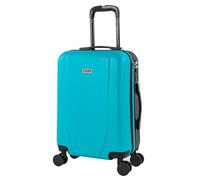 ITACA - Maleta de Cabina 55x40x20 de Viaje rígidas Trolley con 4 Ruedas Dobles para Avion Ligera Equipaje de Mano candado de combinación., Turquesa-Antracita