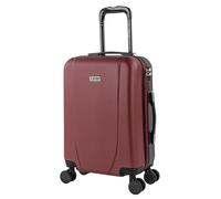 ITACA - Maleta de Cabina 55x40x20 de Viaje rígidas Trolley con 4 Ruedas Dobles para Avion Ligera Equipaje de Mano candado de combinación., Granate-Antracita