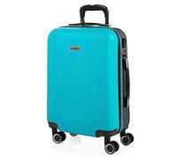 ITACA - Maleta de cabina 55x40x20 - Maletas De Viaje Cabina Rígidas Trolley Con 4 Ruedas Dobles Maleta De Mano Para Avion Ligera Equipaje De Mano Candado de Combinación. Compatible, Turquesa-Antracita