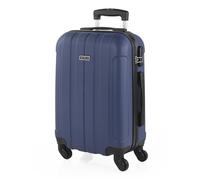 ITACA - Maleta de Cabina 55x40x20 - Maletas De Viaje Cabina Rígidas Trolley con 4 Ruedas Dobles para Avion Ligera Equipaje De Mano Candado de Combinación. Compatible Ryanair, Azul Vaquero