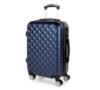 ITACA - Maleta de Cabina 55x40x20 - Maletas De Viaje Cabina Rígidas Trolley con 4 Ruedas Dobles para Avion Ligera Equipaje De Mano Candado de Combinacion TSA. Compatible Ryanair, Azul