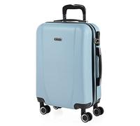 ITACA - Maleta de Cabina 55x40x20 - Maletas De Viaje Cabina Rígidas Trolley con 4 Ruedas Dobles para Avion Ligera Equipaje De Mano Candado de Combinación. Compatible Ryanair, Azul Claro