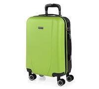 ITACA - Maleta de Cabina 55x40x20 - Maletas De Viaje Cabina Rígidas Trolley con 4 Ruedas Dobles para Avion Ligera Equipaje De Mano Candado de Combinación. Compatible Ryanair, Pistacho-Antracita