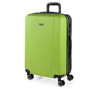 ITACA - Maleta Mediana con 4 Ruedas Giratorias para Viajes Largos Tipo Trolley Ideal como Maletas de Viaje Grandes 23 Kilos y Maleta Viaje Mediana Resistentes, Pistacho-Antracita