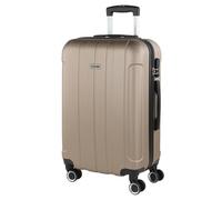 ITACA - Maleta Mediana con 4 Ruedas Giratorias para Viajes Largos Tipo Trolley Ideal como Maletas de Viaje Grandes 23 Kilos y Maleta Viaje Mediana Resistentes, Champagne