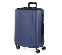 ITACA - Maletas Medianas - Maleta Mediana 4 Ruedas, Maleta Viaje Mediana, Maletas De Viaje, Maleta Mediana. Candado con combinacion, Azul Marino-Antracita