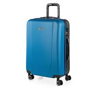 ITACA - Maleta Mediana con 4 Ruedas Giratorias para Viajes Largos Tipo Trolley Ideal como Maletas de Viaje Grandes 23 Kilos y Maleta Viaje Mediana Resistentes, Azul-Antracita