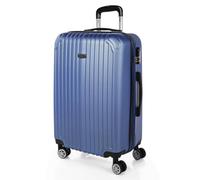 ITACA - Maleta Mediana con 4 Ruedas Giratorias para Viajes Largos Tipo Trolley Ideal como Maletas de Viaje Grandes 23 Kilos y Maleta Viaje Mediana Resistentes, Azul Zafiro