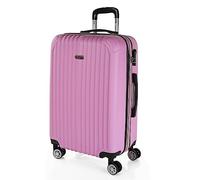ITACA - Maleta Mediana con 4 Ruedas Giratorias para Viajes Largos Tipo Trolley Ideal como Maletas de Viaje Grandes 23 Kilos y Maleta Viaje Mediana Resistentes, Rosa