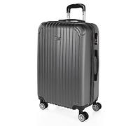 ITACA - Maleta Mediana con 4 Ruedas Giratorias para Viajes Largos Tipo Trolley Ideal como Maletas de Viaje Grandes 23 Kilos y Maleta Viaje Mediana Resistentes, Antracita