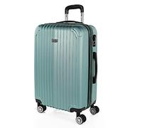 ITACA - Maleta Mediana con 4 Ruedas Giratorias para Viajes Largos Tipo Trolley Ideal como Maletas de Viaje Grandes 23 Kilos y Maleta Viaje Mediana Resistentes, Aguamarina