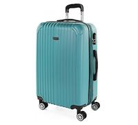 ITACA - Maleta Mediana con 4 Ruedas Giratorias para Viajes Largos Tipo Trolley Ideal como Maletas de Viaje Grandes 23 Kilos y Maleta Viaje Mediana Resistentes, Verde Menta