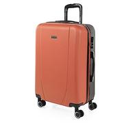 ITACA - Maleta Mediana con 4 Ruedas Giratorias para Viajes Largos Tipo Trolley Ideal como Maletas de Viaje Grandes 23 Kilos y Maleta Viaje Mediana Resistentes, Coral-Antracita