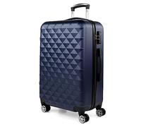 ITACA - Maleta Mediana con 4 Ruedas Giratorias para Viajes Largos Tipo Trolley Ideal como Maletas de Viaje Grandes 23 Kilos y Maleta Viaje Mediana Resistentes, Azul