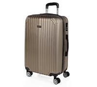 ITACA - Maleta Mediana con 4 Ruedas Giratorias para Viajes Largos Tipo Trolley Ideal como Maletas de Viaje Grandes 23 Kilos y Maleta Viaje Mediana Resistentes, Champagne