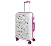 ITACA - Maleta Mediana rígida con 4 Ruedas giratorias, Cierre Seguro Candado de Combinación y diseño Resistente, Apta para 23 Kilos Viajes Largos y escapadas., Blanco