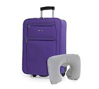 ITACA - Maletas de Viaje - Maleta Cabina 55x40x20 - Maletas de Viaje Cabina Material EVA Superligero - Maleta de Cabina Avion. Maleta de Mano. Maleta Pequeña, Morado