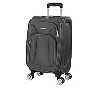 ITACA - Maletas de Viaje Cabina 55X40X20 Material EVA Ligero, Trolley con Ruedas Maleta de Mano para Avion Maleta Cabina Equipaje para Viajes Cortos. Candado de combinación Compatible Ryanair, Gris