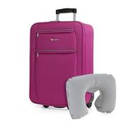 ITACA - Maletas De Viaje Cabina 55X40X20 Material EVA Ligero, Trolley con Ruedas Maleta De Mano para Avion Maleta Cabina Equipaje De Mano Ideal para Viajes Cortos, Fucsia