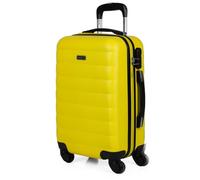 ITACA - Maleta de Cabina 55x40x20 - Maletas De Viaje Cabina Rígidas Trolley con 4 Ruedas Dobles para Avion Ligera Equipaje De Mano Candado de Combinación. Compatible Ryanair, Amarillo