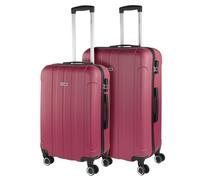 ITACA - Maletas de Viaje Rígidas ABS - Maleta de Viaje Cabina, Maleta Mediana y Maleta Grande - Asa Telescópica, 4 Ruedas Giratorias y Candado de Combinación, Fresa, 63 cm + 73 cm