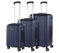 ITACA - Maletas de Viaje Rígidas ABS - Maleta de Viaje Cabina, Maleta Mediana y Maleta Grande - Asa Telescópica, 4 Ruedas Giratorias y Candado de Combinación, Marino